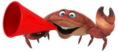 Eğlenceli Yengeç karakter 