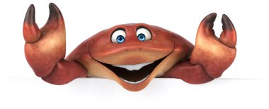 Eğlenceli Yengeç karakter 