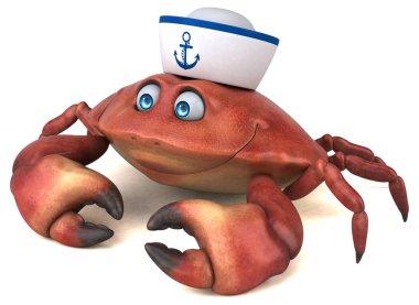 Eğlenceli Yengeç karakter 