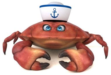 Eğlenceli Yengeç karakter 