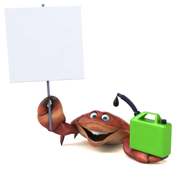 Funny cartoon character with  oil — Stock Photo, Image
