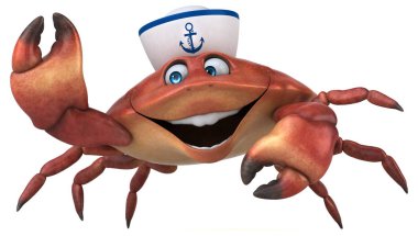 Eğlenceli Yengeç karakter 