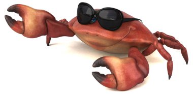 Eğlenceli Yengeç karakter 