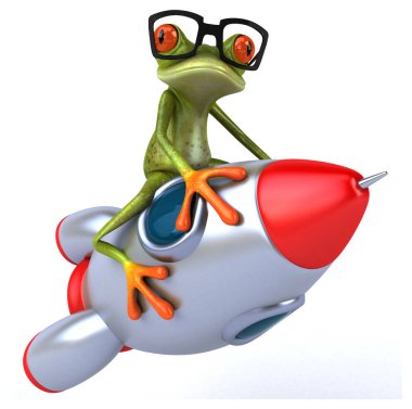 Kurbağa roket ile eğlenceli bir