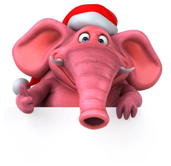 Tecknad figur i jultomten hatt — Stockfoto