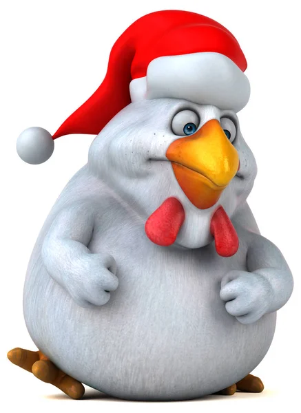 Personaje de dibujos animados en sombrero de Santa Claus — Foto de Stock