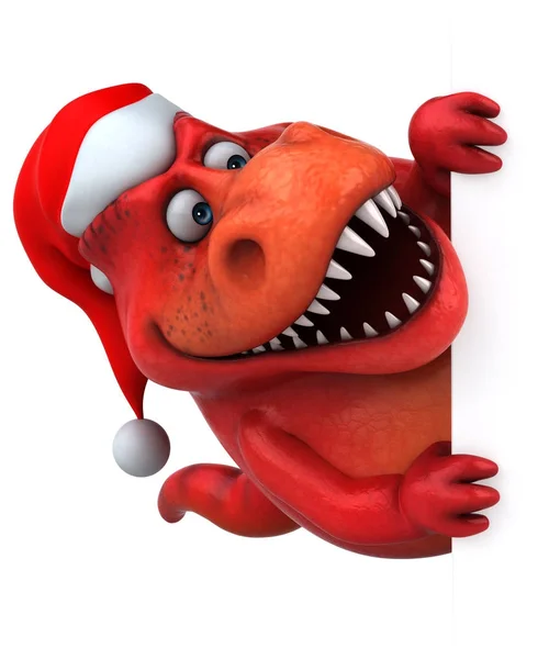 Cartoon character in Santa Claus  hat — Stock Photo, Image