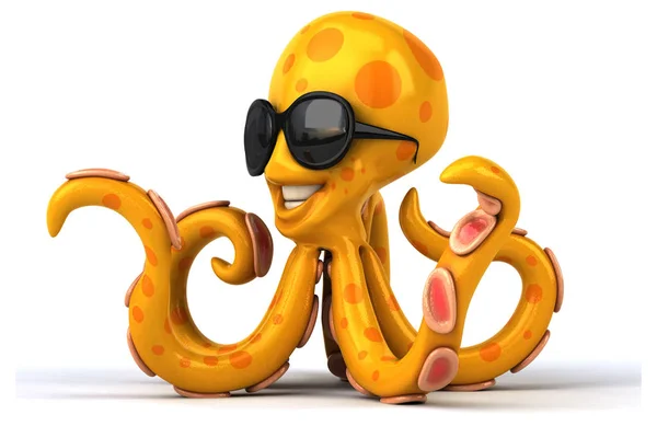 Веселый персонаж осьминога — стоковое фото