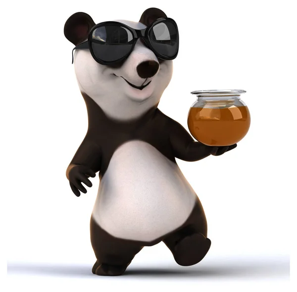 Panda cartoon karakter — Stockfoto