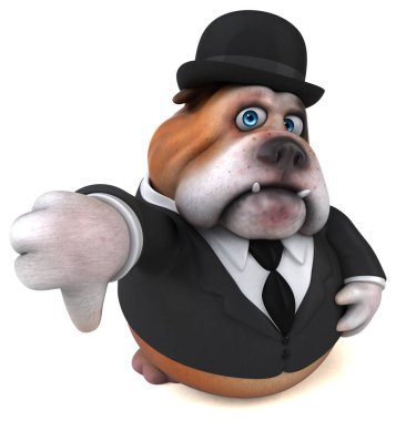 Eğlenceli bulldog karakteri