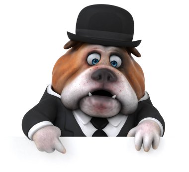 Eğlenceli bulldog karakteri