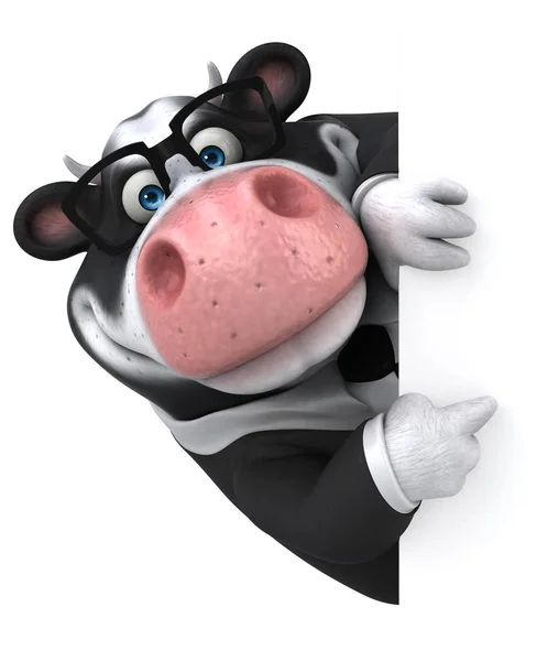 楽しい牛のキャラクター — ストック写真