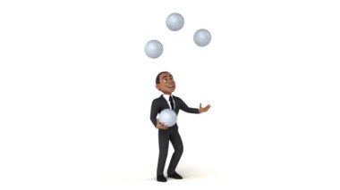 hokkabazlık topları ile işadamı 