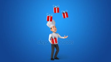 Şef karakter hediyeler ile hokkabazlık 