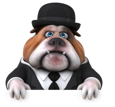 Eğlenceli bulldog - illüstrasyon