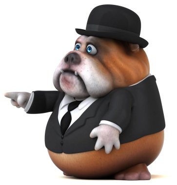 Eğlenceli bulldog - illüstrasyon