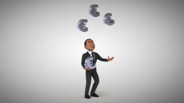  Euro işareti ile hokkabazlık işadamı 