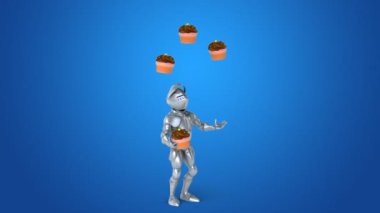 Şövalye ile cupcakes hokkabazlık 