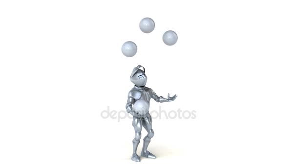 Chevalier jongler avec des boules — Video