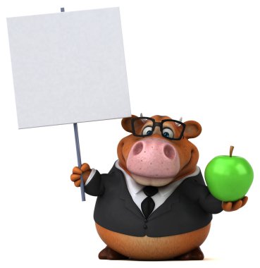 Apple ile eğlenceli çizgi film karakteri 