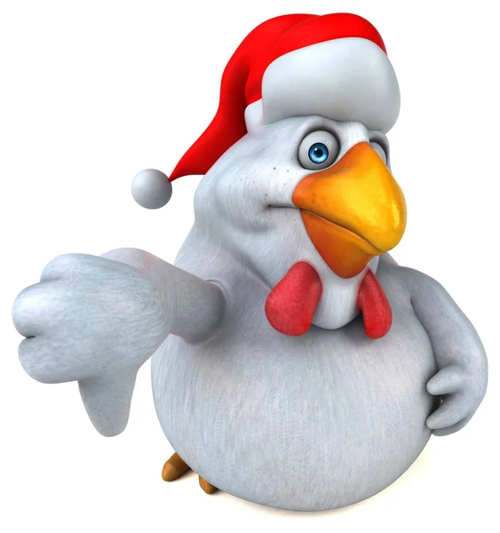 Cartoon character in Santa Claus  hat — Stock Photo, Image