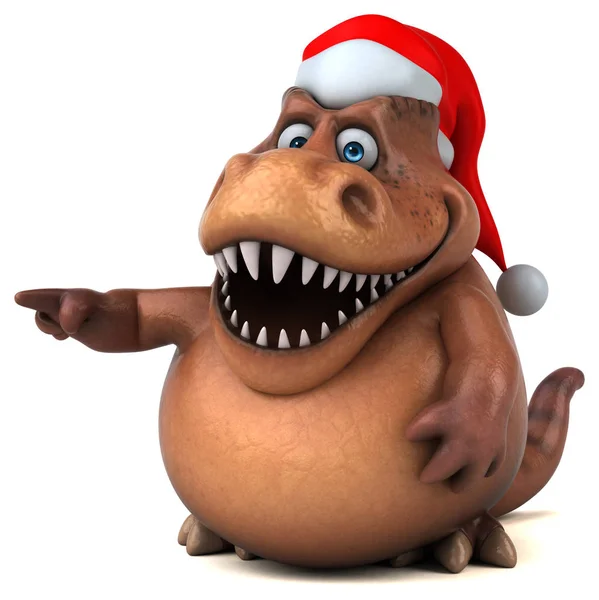 Zeichentrickfigur mit Weihnachtsmann-Hut — Stockfoto