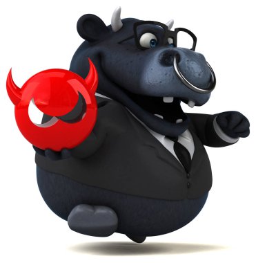 çizgi film karakteri ile virüs