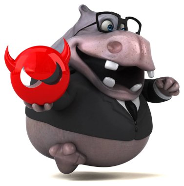 çizgi film karakteri ile virüs