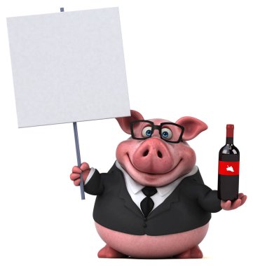 çizgi film karakteri ile şarap 
