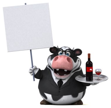 çizgi film karakteri ile şarap 