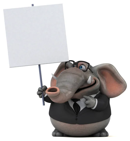 Fun elephant character — Stock Photo, Image