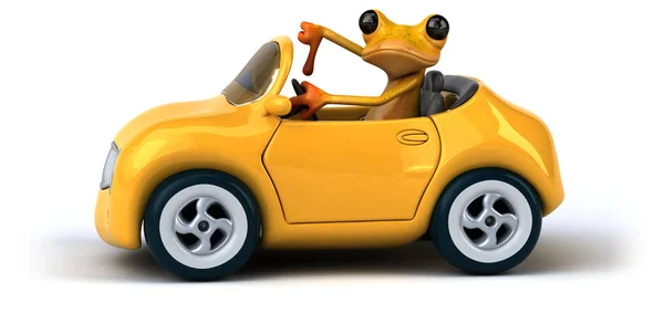 Driver katak yang menyenangkan — Stok Foto