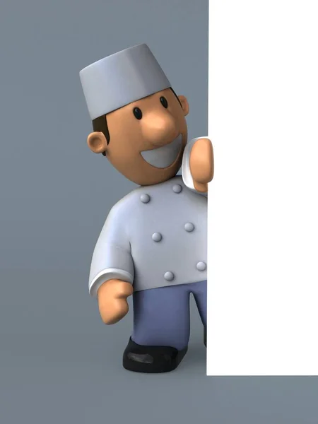 Zeichentrick-Bäckerfigur — Stockfoto