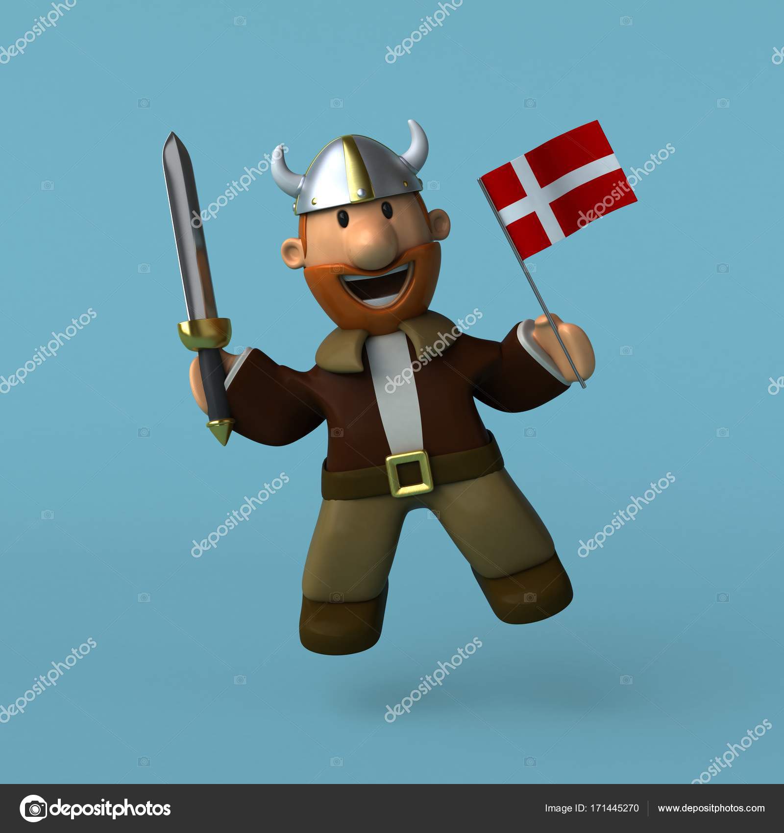 Viking personagem dos desenhos animados — Stock Photo © julos #171445270