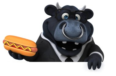 çizgi film karakteri ile sosisli