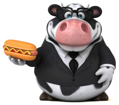 çizgi film karakteri ile sosisli