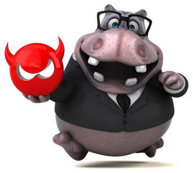 Eğlenceli çizgi film karakteri ile virüs