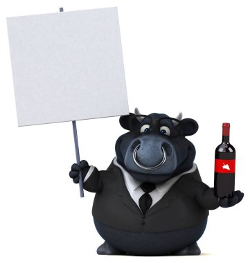 Şarap ile eğlenceli çizgi film karakteri