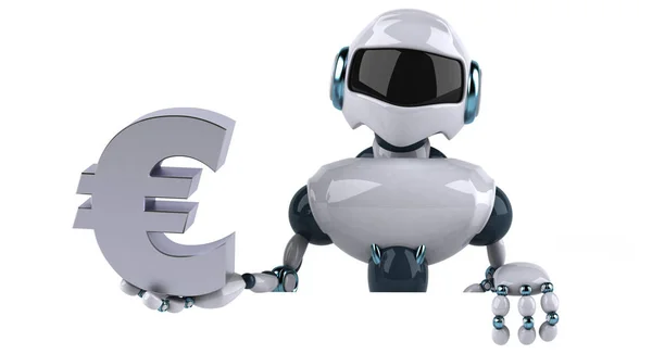 Cartoon character with euro — Stock Photo, Image