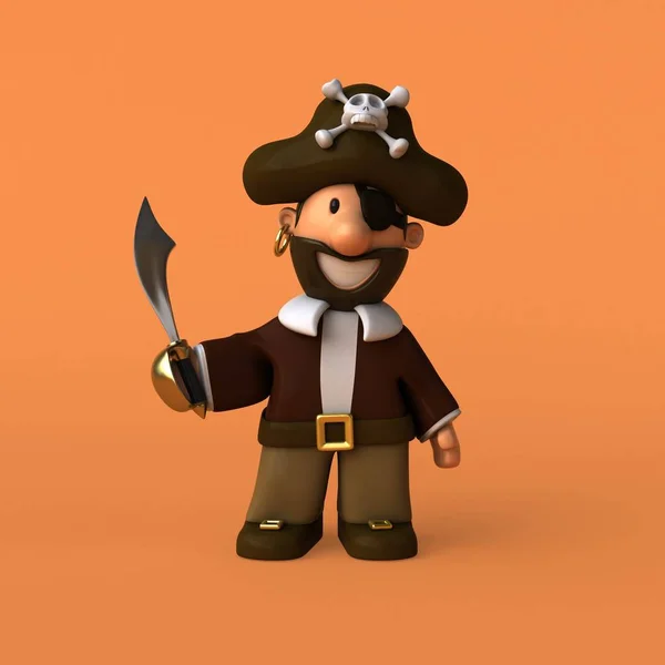 Divertido pirata - ilustración — Foto de Stock