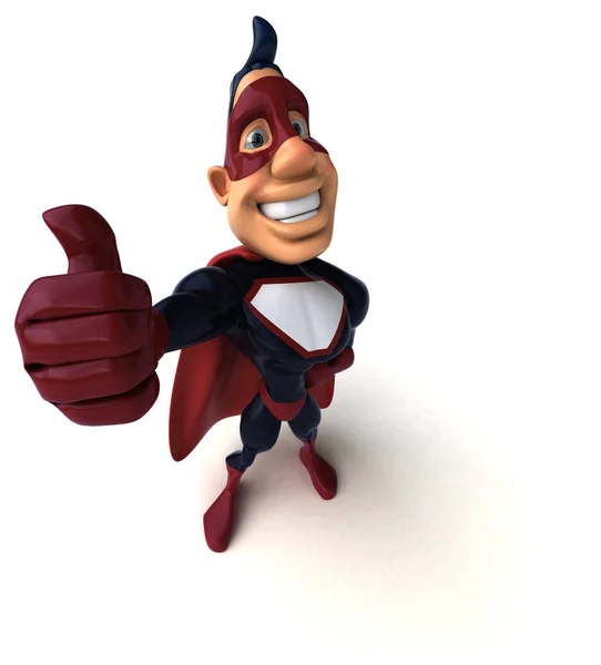 Personaje divertido superhéroe — Foto de Stock