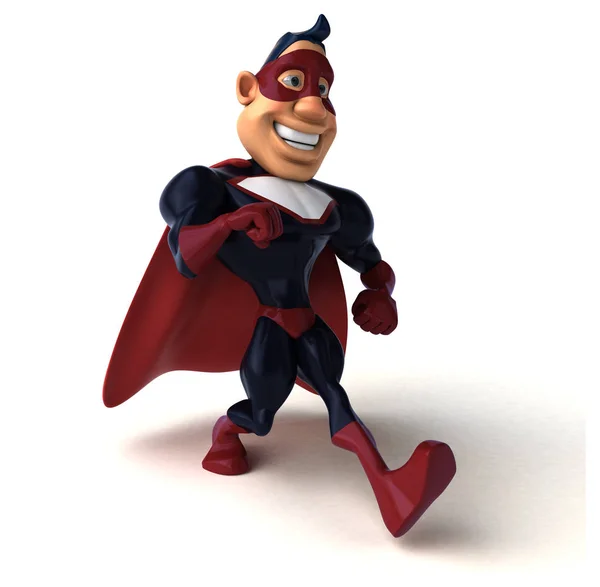 Tecknad karaktär superhjälte — Stockfoto