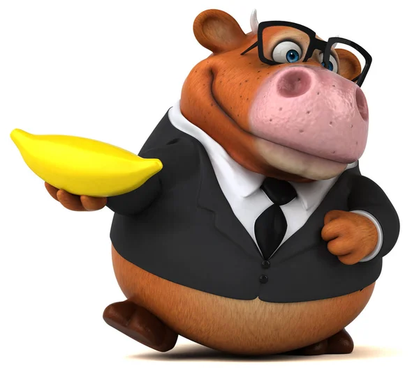 바나나와 함께 만화 캐릭터 — 스톡 사진