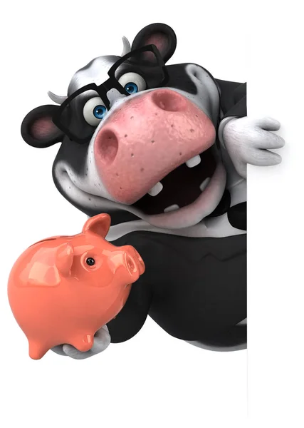 돼지 저금통과 만화 캐릭터 — 스톡 사진