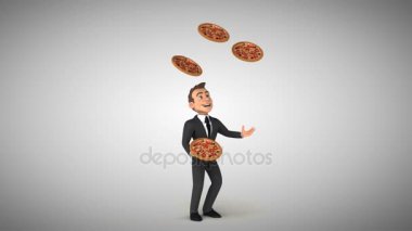 Pizza ile hokkabazlık işadamı