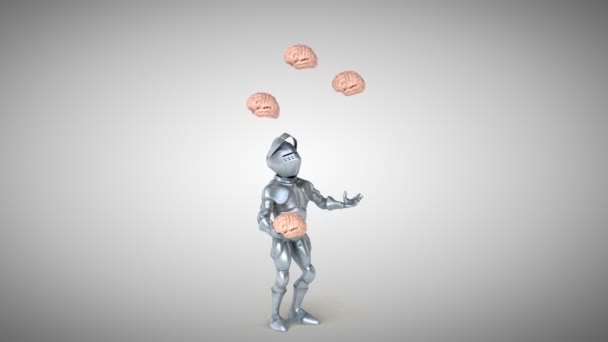 シュヴァリエの頭脳を持つジャグリング — ストック動画