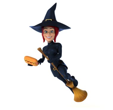 çizgi film karakteri ile sosisli