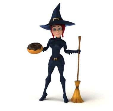 çizgi film karakteri ile çörek  