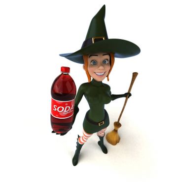 çizgi film karakteri soda ile