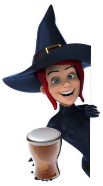 Biralı eğlenceli çizgi film karakteri 